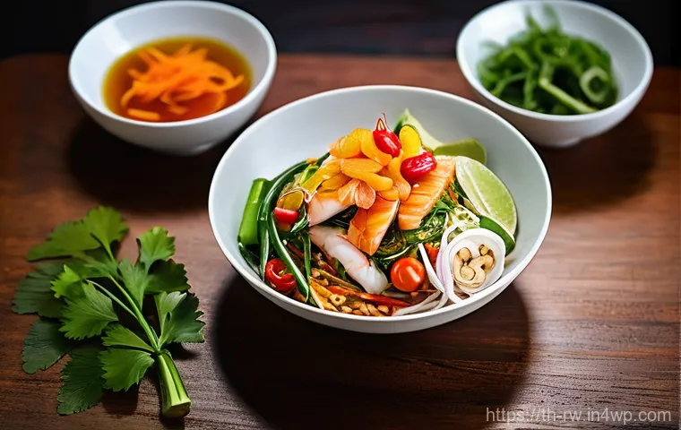 전통 조미료의 맛과 향의 조화 - **Prompt:** A high-resolution, vibrant close-up still life photograph celebrating the freshness of e...
