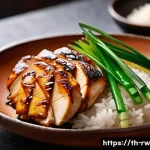 Home 22 일본 전통 조미료의 역사와 사용법 - **Prompt 1: The Art of Teriyaki with Koikuchi Shoyu**
"A close-up, high-angle shot of glistening...