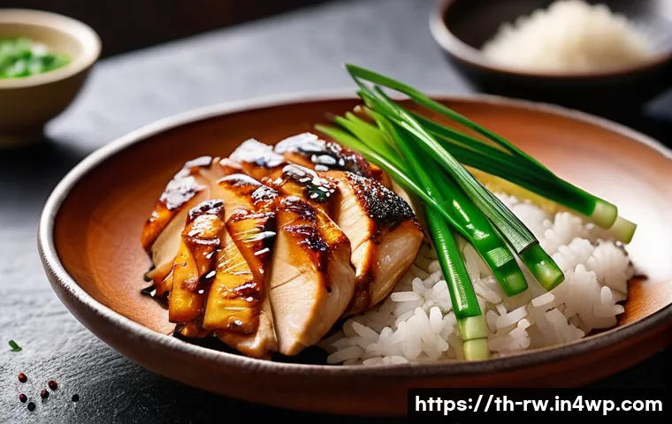 일본 전통 조미료의 역사와 사용법 - **Prompt 1: The Art of Teriyaki with Koikuchi Shoyu**
    "A close-up, high-angle shot of glistening...